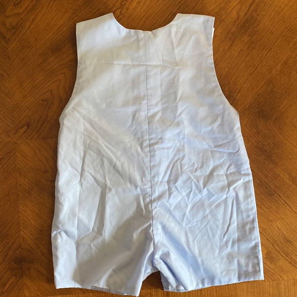 Petit bébé 18mo BABY BLUE EASTER SPECIAL OCCASION ROMPER PETIT BEBE HAND SMOCKED - Picture 5 of 7
